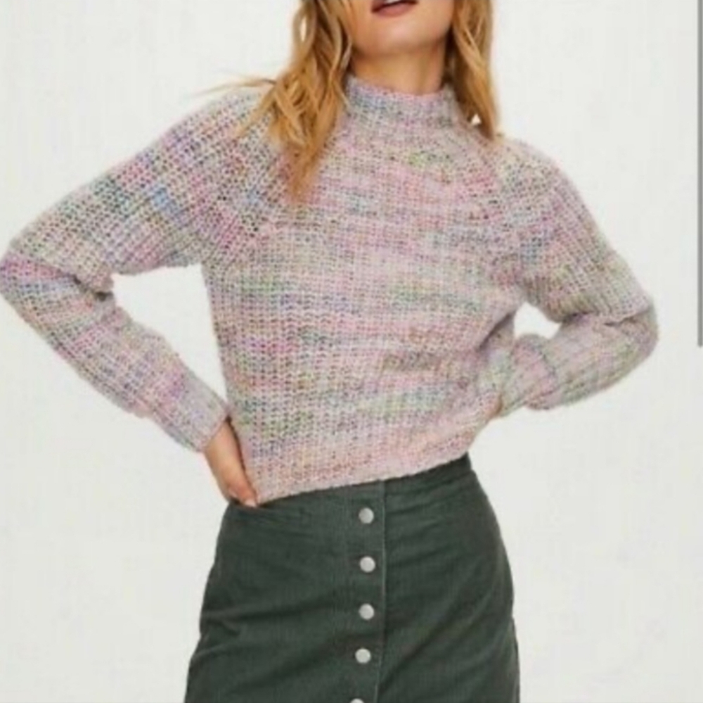 Wilfred Multicolor Pastel Mock Neck Sweater